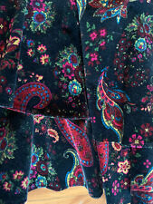 Gonna ginocchio velluto sfoderato a balze taglia44 fondo nero- disegni cachemire