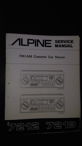 Alpine 7212 7213 manuale - manuale, di