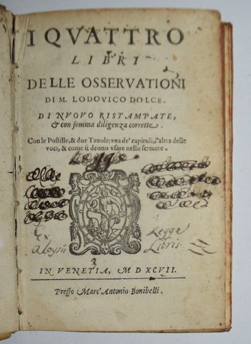 Osservationi ediz 1597 - osservationi, –