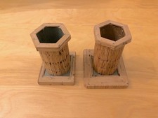 Portapenne fatti di fiammiferi (coppia)