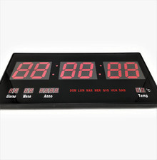 ?Orologio Digitale a Led Da Parete Con Datario Termostato Slim Data Temperatura