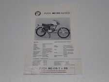PUCH M 125 STRADA - MC 125 REGOLARITA DEPLIANT BROCHURE PROSPEKT MOTO (M13)