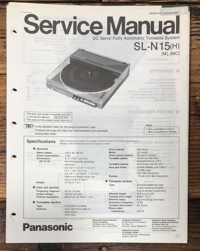 Technics n15 - technics, sl-n15