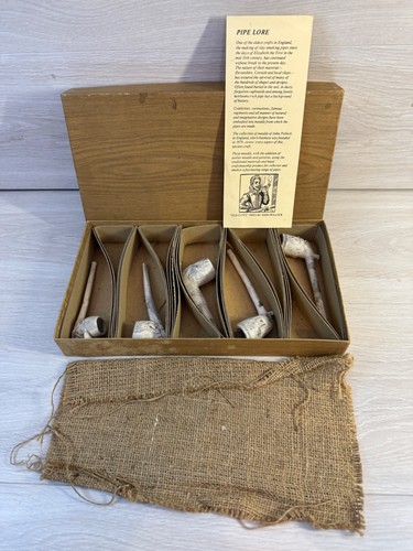 Old cutty clay pipe set - 5, x