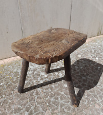Antico Sgabello in legno da