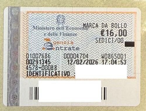 Marche bollo 2026 - da, –