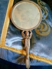 RETOUR D'EGYPTE  SPECCHIO AL MERCURIO MOLATO ,  ARGENTO MASSICCIO FINE 700