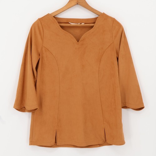 Top tunica donna scamosciata