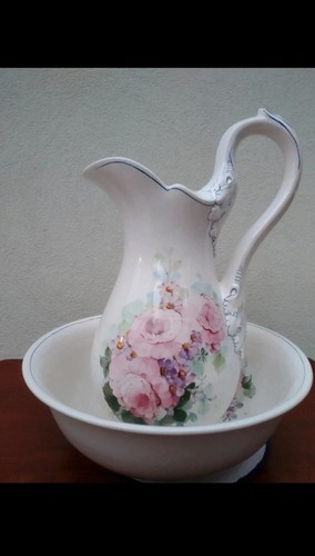 Brocca con catino - con, ceramica