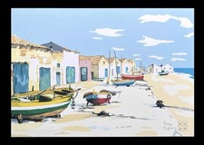 Aldo Riso presso Cagliari, serigrafia firmata dall'artista 30x21 cm