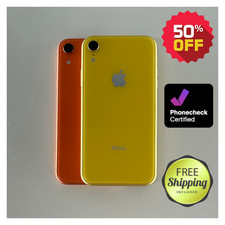 Apple iPhone XR 64GB Unlocked Verizon At&t T-Mobile Coral White Back