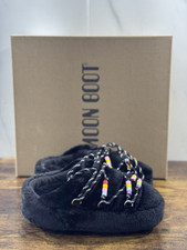 Moon Boot Mule Faux Fur Beads
