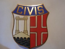 distintivo guardie giurate CIVIS fregio cappello o divisa 45x55 2 colonne