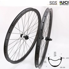 Set ruote bici MTB Tubeless 29er Carbon XC AM 35mm larghezza 25mm profondità 28 fori