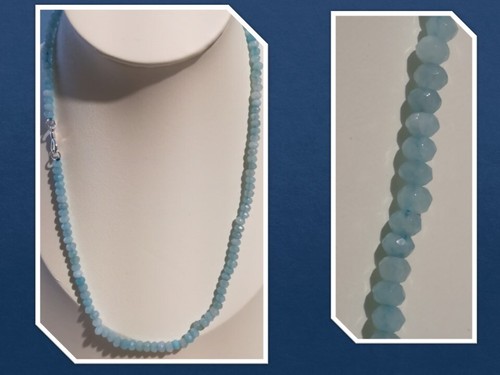 Collana acquamarina montata - collana,