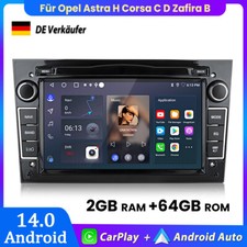 Autoradio DAB+ Android 14.0 64 GB per Opel Astra H Corsa C D Zafira B GPS Carplay