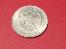 Jugoslavia moneta Petar II  20 dinara 1938 argento