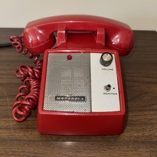 Telefono Motorola vintage rosso Stromberg Carlson linea fissa retrò anni 60 con cavo TLN1187A