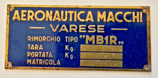 Targhetta storica Aeronautica Macchi Varese in ferro