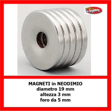 2 MAGNETI NEODIMIO 19X3  mm +