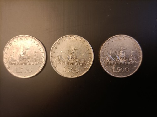 Lotto monete 500 - , lire