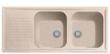 Plados Lavello in composito 2 Vasche + gocc. cm 116x50 - PL1162 UG 94 AVENA