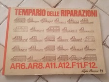 AR6 AR8 A11 A12 F11 F12 Manuale Tempario delle riparazioni 1986