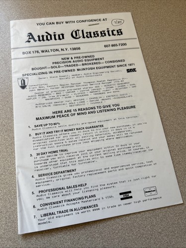 Audio classics 1986 vintage - 1986,