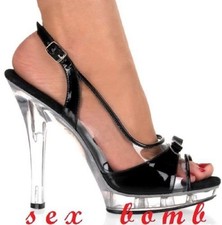 Sexy Sandali Nero/Trasparente