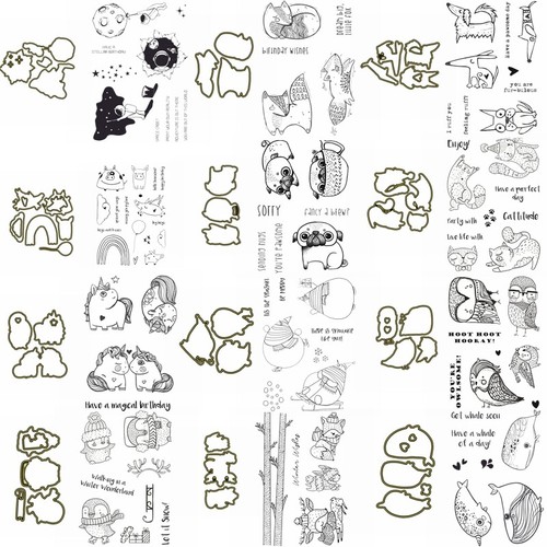 Set fustelle timbri happy - e,