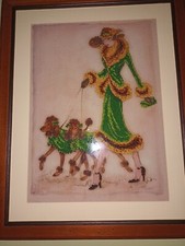 Quadro ricamato con le perline