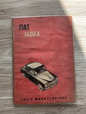 Libretto uso E Manutenzione Fiat 1400A