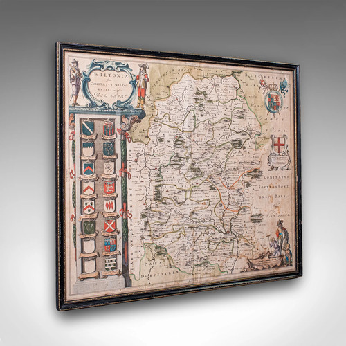 Antica mappa della - contea, del