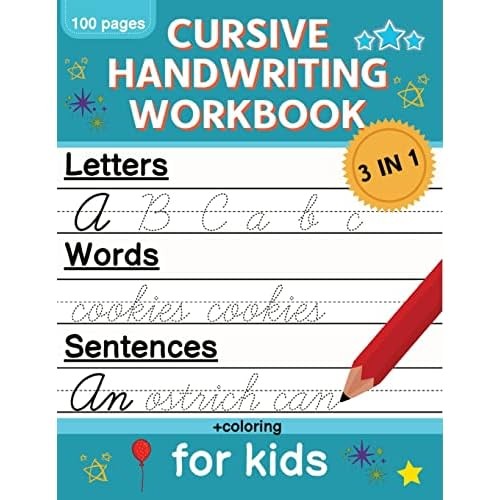 Cursive handwriting workbook - cursive,