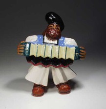 Sardegna Arte Sarda Federico Melis rara figurina "Balente Fisarmonicista" 1930 c