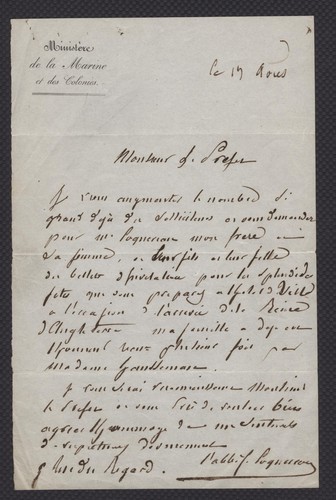 Lettre réception reine