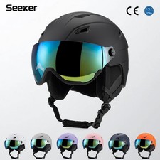 Casco da Sci con Visiera UV – Elmetto Snowboard Traspirante Antiurto Unisex CE