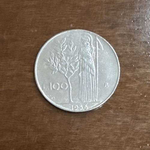 Moneta 100 lire anno 1956 - 100,