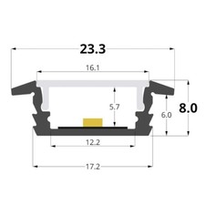 PROFILO PER LED DA INCASSO IN
