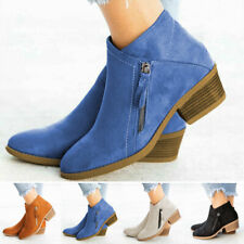 Stivaletti donna chelsea boots tacco grosso stivaletti zip laterale