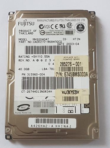 Ide fujitsu mhs2040at - gb,