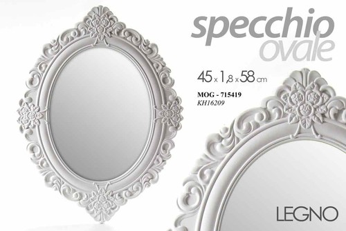 Specchio parete ovale deco - da,