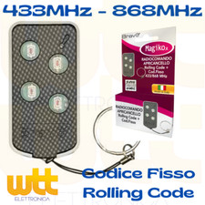 TELECOMANDO APRICANCELLO BRAVO MAGIKOX UNIVERSALE ROLLING CODE E CODICE FISSO