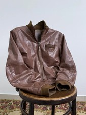 Giacca pelle di bufalo marrone