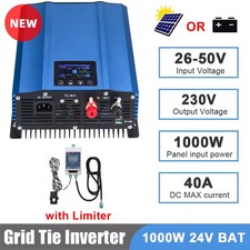 Inverter tirante rete solare 1000W 24V con limitatore+RS485 onda sinusoidale pura DC26-50V AC230V