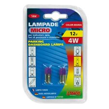 Coppia Lampada Lampadina Micro (t4w) 4w Ba9s 2 Pz Viola Lampade Speciali