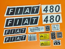 ADESIVI DECALCOMANIE FIAT 480 PER TRATTORI AGRICOLI GOMMATI FIAT 480