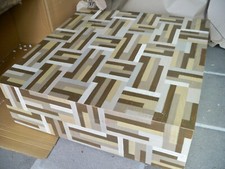  Tavolino da salotto in legno di mango fantasia mosaico shabby lucido 90 x 90 cm. Impressioni