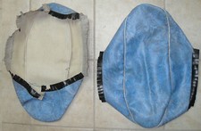 COPRISELLONE COPRISELLA AZZURRO CIELO FRANGE - LAMBRETTA 50-EPOCA