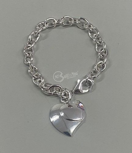 Bracciale catena argentato con